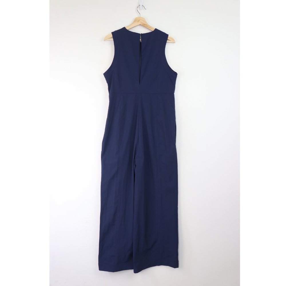 NEW Sweaty Betty Air Flow Wide Leg Jumpsuit High Neck Activewear Navy Blue Large - Picture 6 of 7